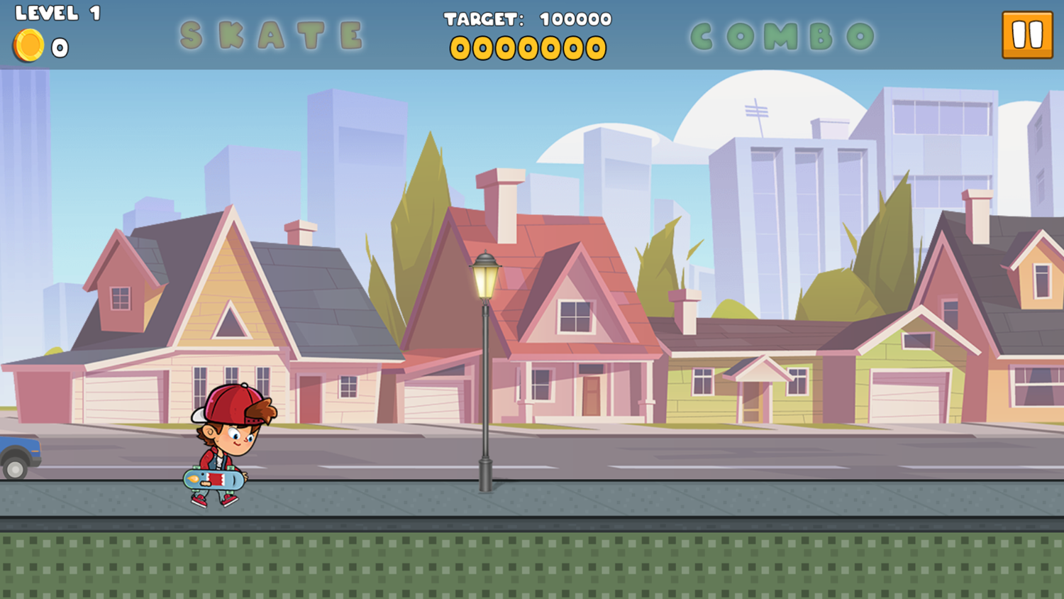 Skateboard Challenge Game Level Start Screenshot.