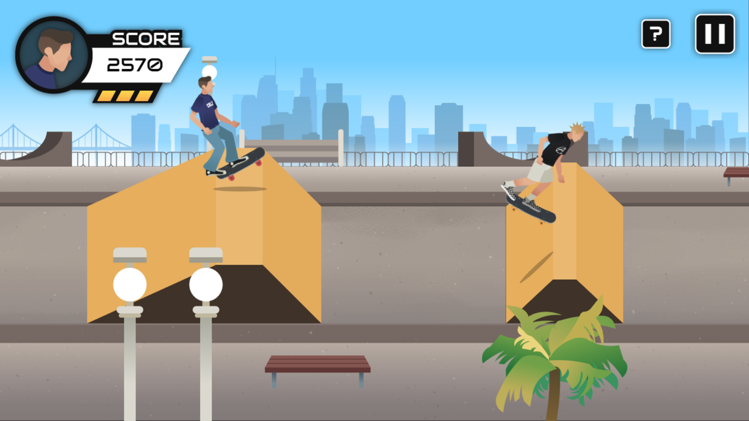 Skateboard Hero Game Play Screenshot.