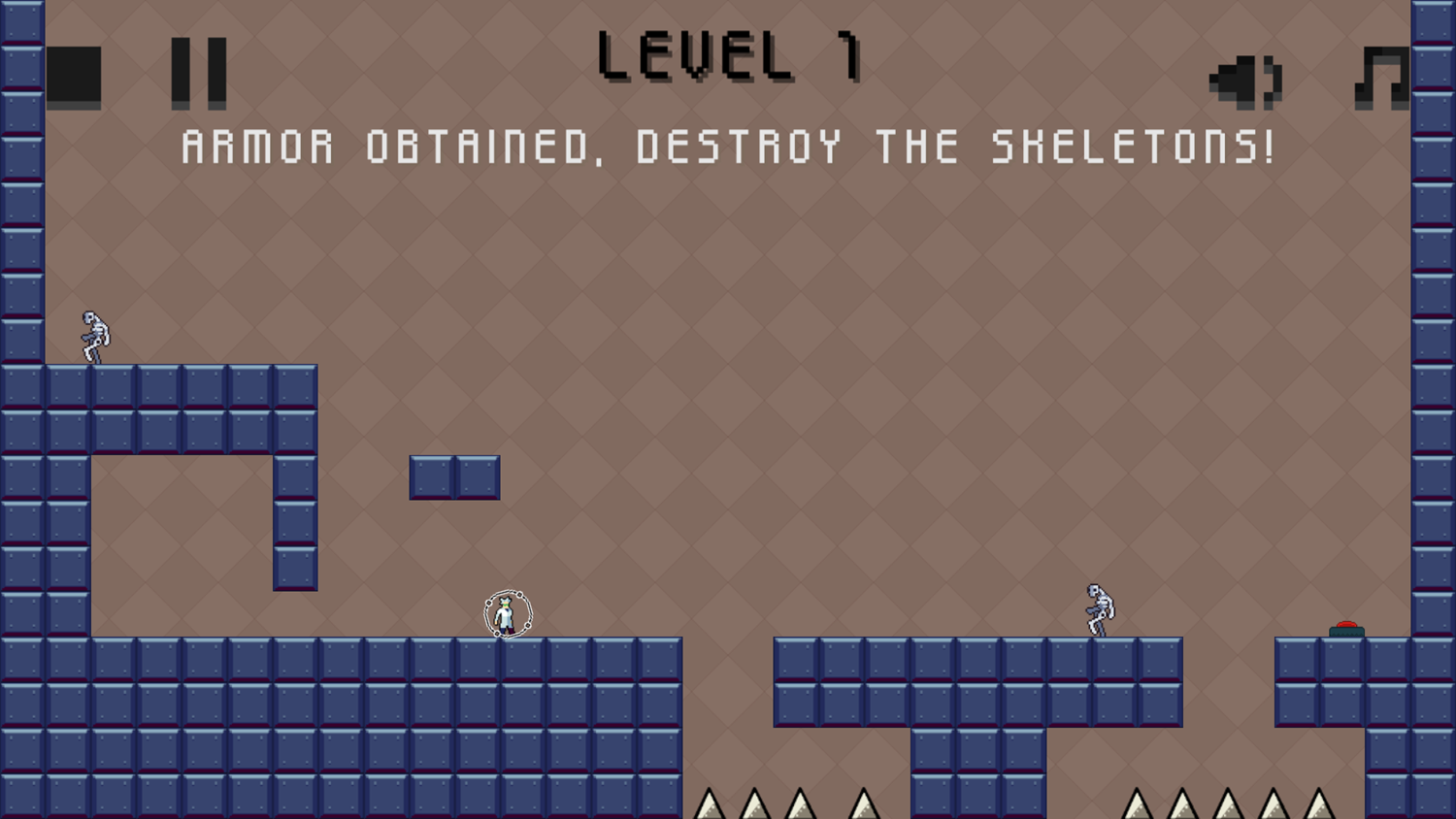 Skeleton Lab 2 Game Level Play Screenshot.