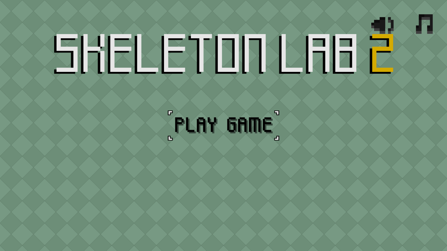 Skeleton Lab 2 Game Welcome Screen Screenshot.