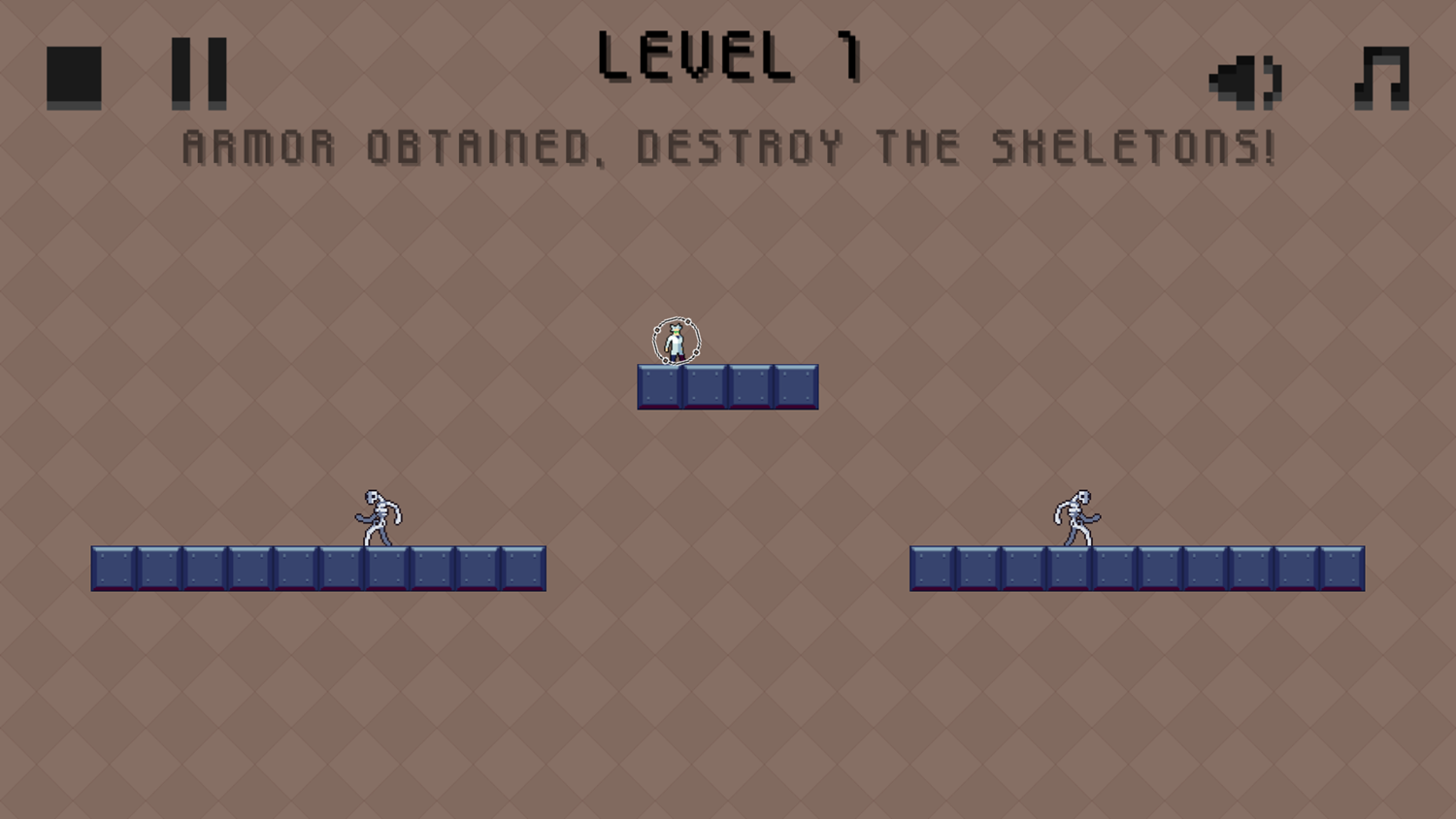 Skeleton Lab Game Level Play Screenshot.