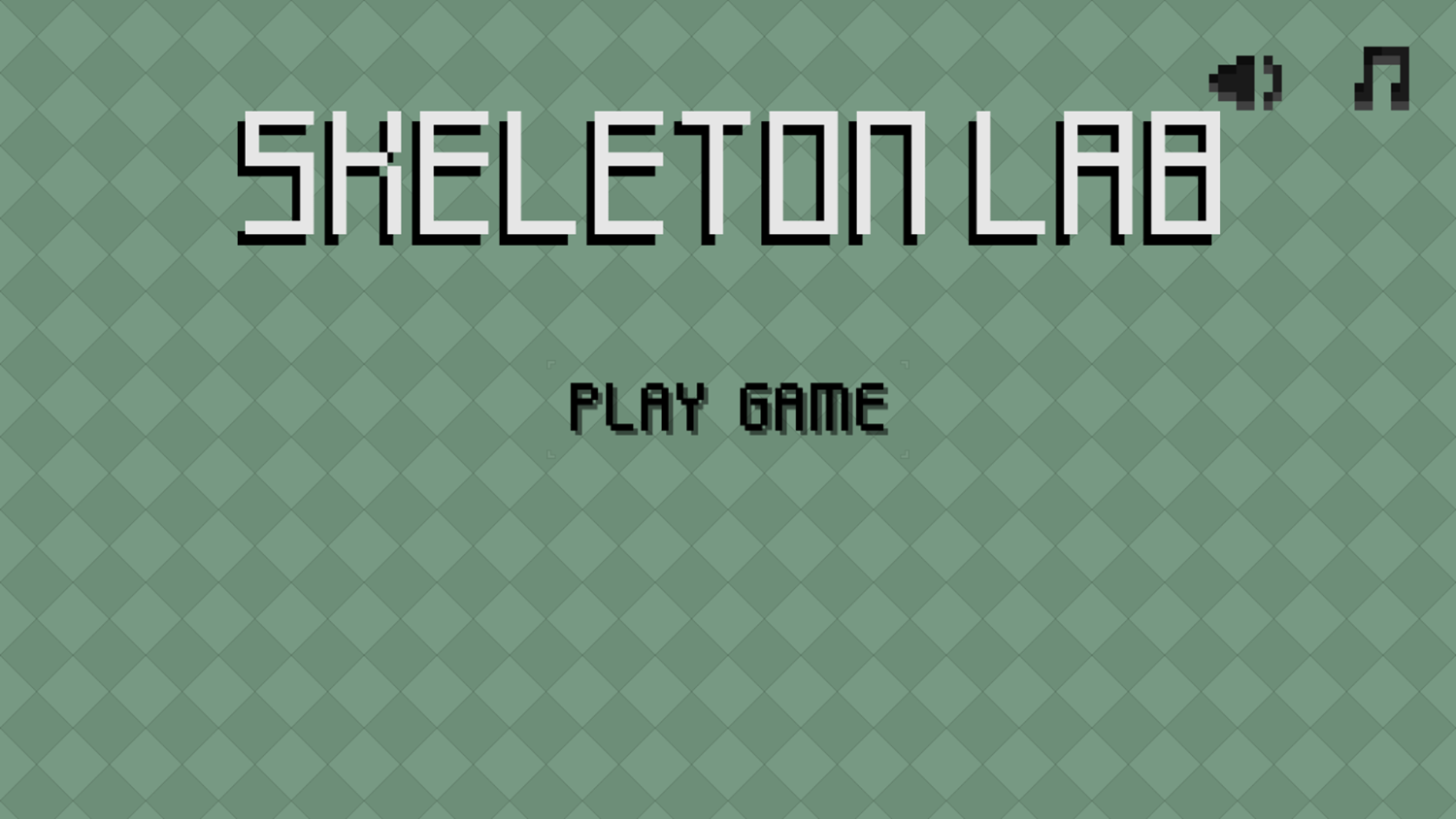 Skeleton Lab Game Welcome Screen Screenshot.