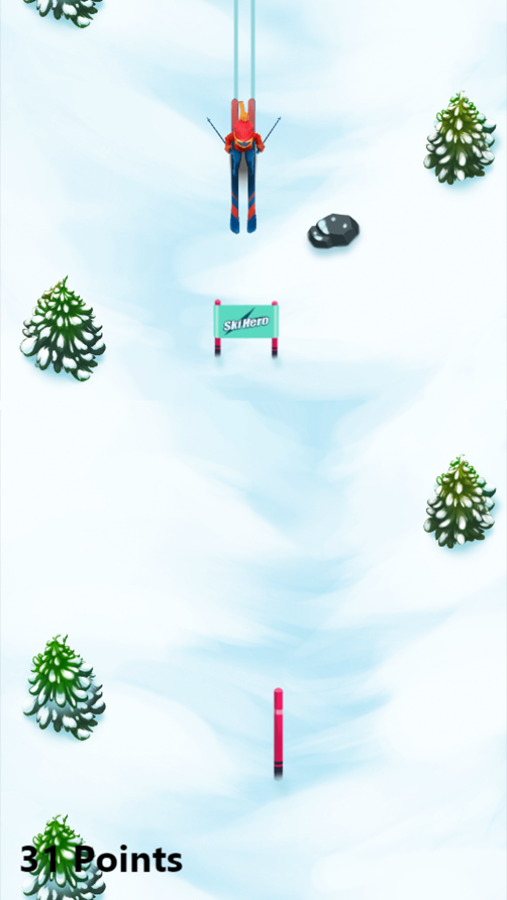Ski Hero Game Play Screenshot.