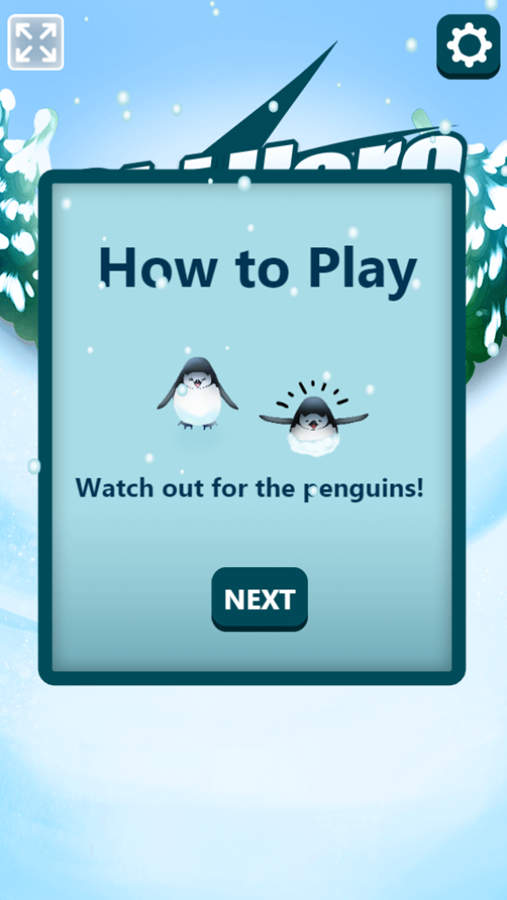 Ski Hero Game Instructions Screenshot.