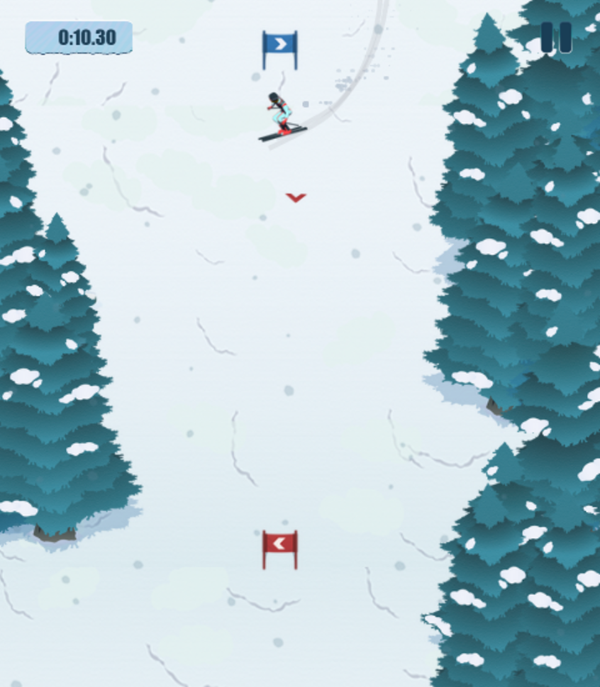 Ski King Game Play Screenshot.