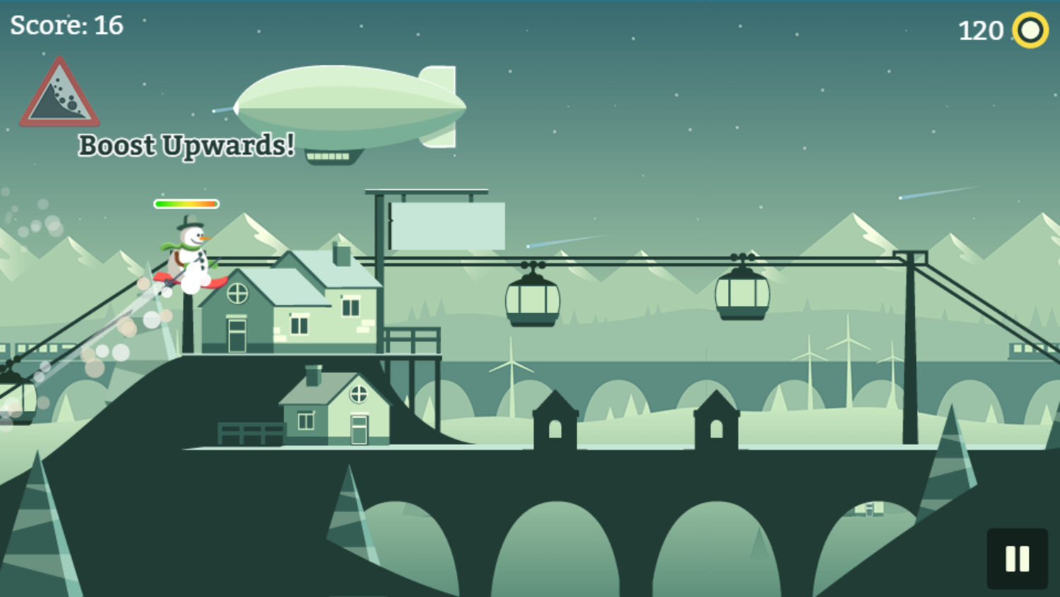 Ski Slopes Game Screenshot.
