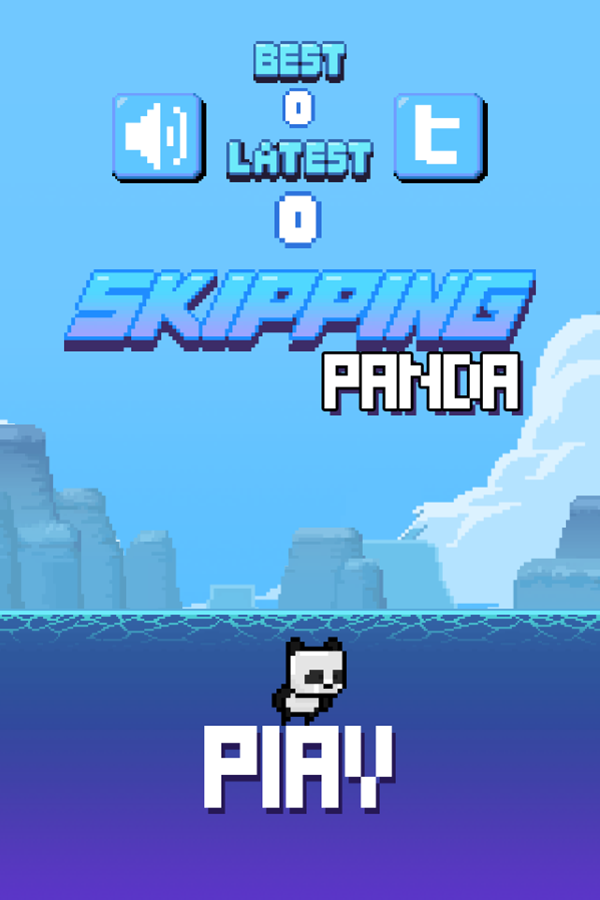 Skipping Panda Game Welcome Screen Screenshot.