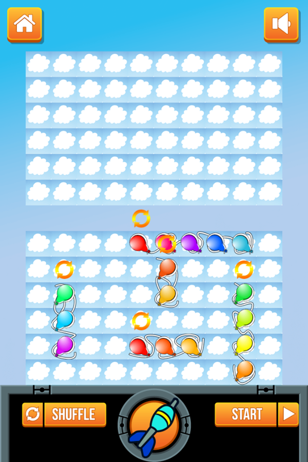 Sky Battle Ships Game Arrange Balloons Screenshot.