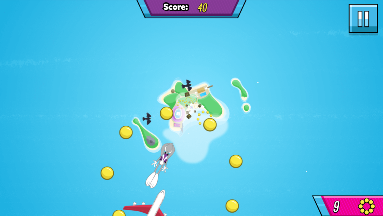 Sky Dive Game Play Screenshot.