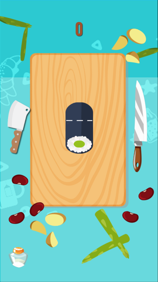 Slash Sushi Game Start Screenshot.