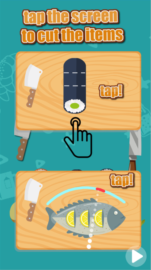 Slash Sushi Game How To Play Screenshot.