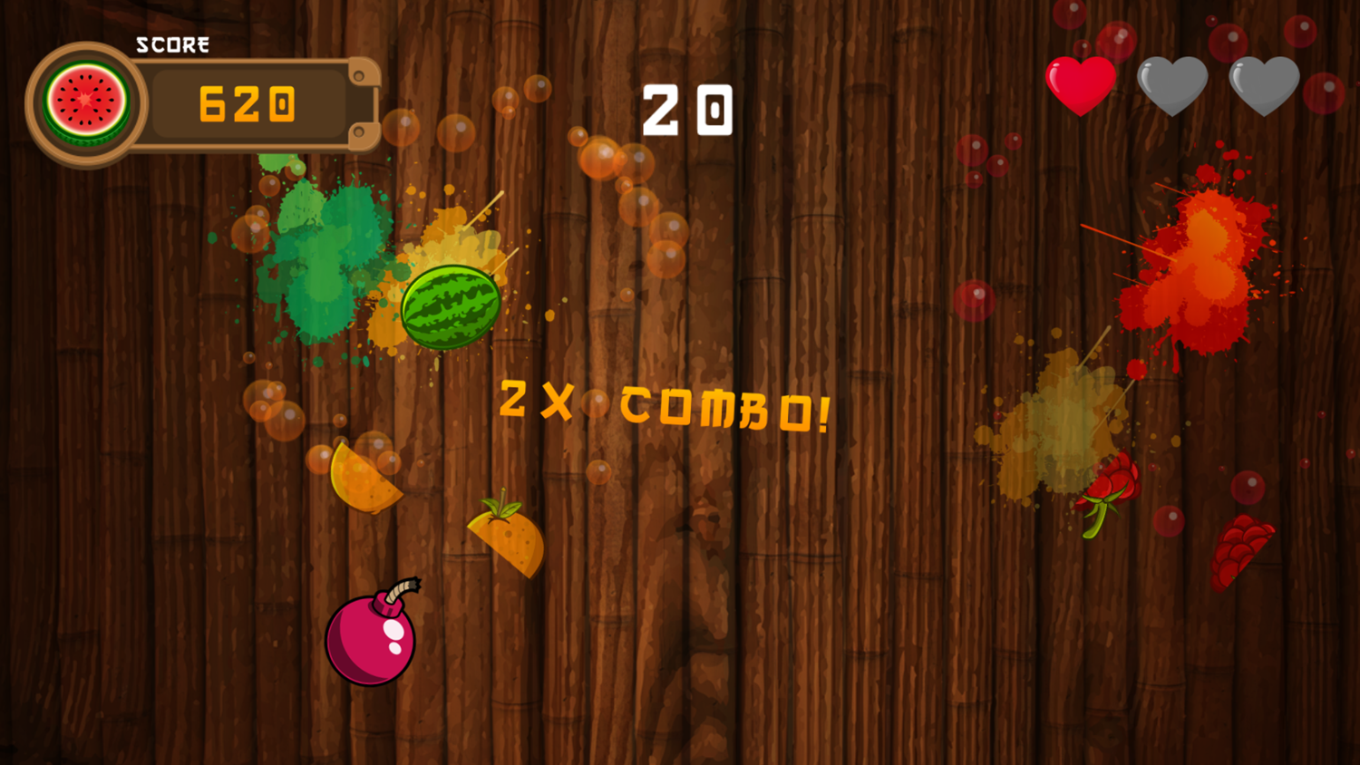 Slice Fruit Game Play Screenshot.