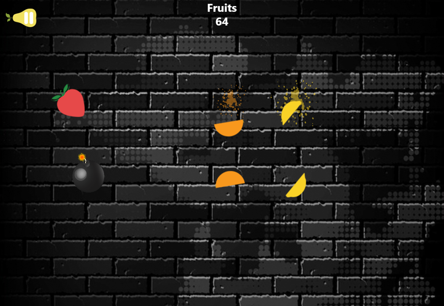 Slice the Fruitz Game Play Screenshot.