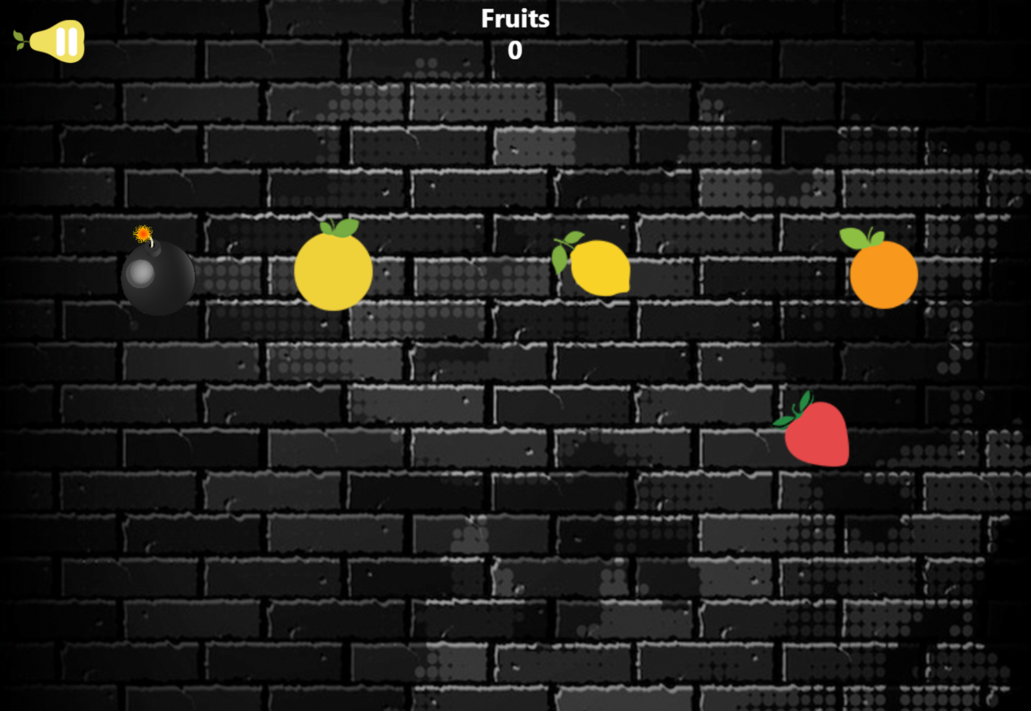 Slice the Fruitz Game Start Screenshot.