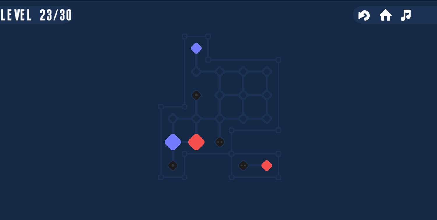 Slide Path Game Level With Warps Screenshot.