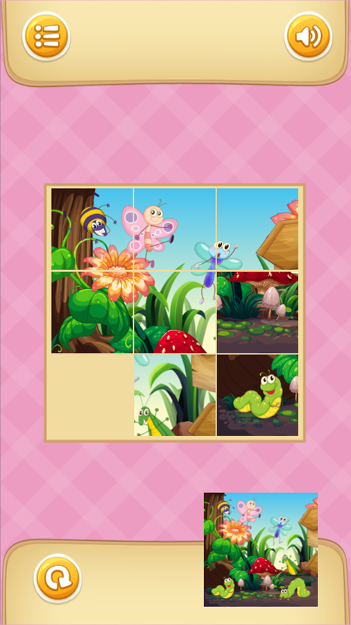 Slider Puzzle for Kids Game Play Screenshot.