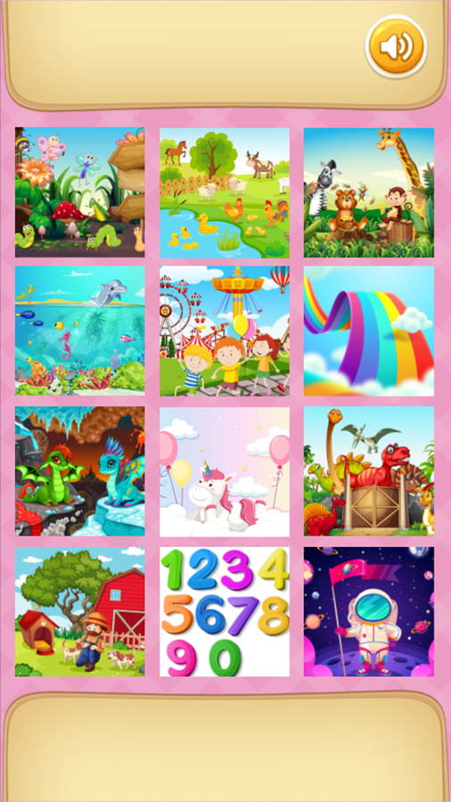 Slider Puzzle for Kids Game Select Screenshot.