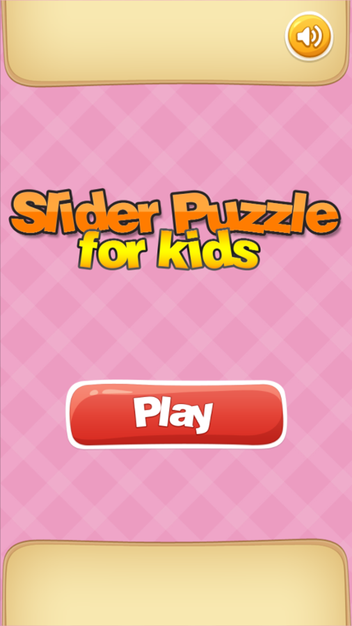 Slider Puzzle for Kids Game Welcome Screen Screenshot.