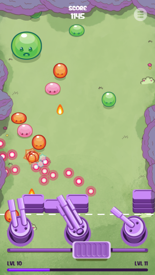 Slime Invader Game Giant Slime Screenshot.