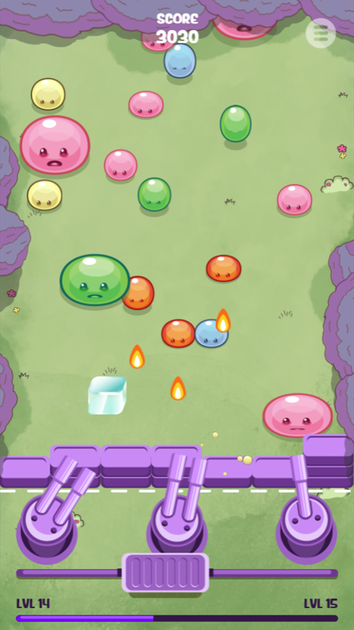 Slime Invader Game Many Slimes Screenshot.