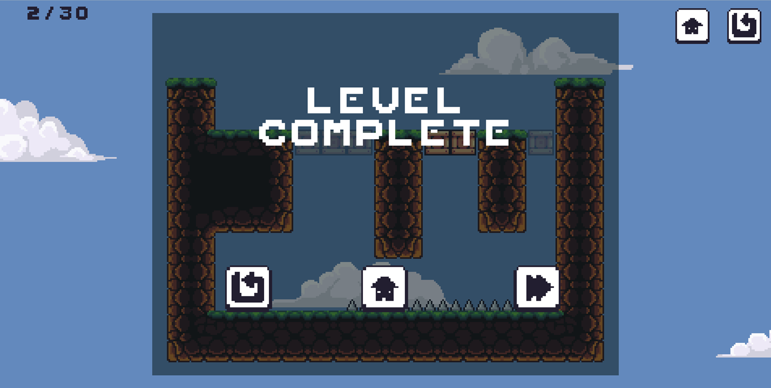 Slime Switch Game Level Complete Screen Screenshot.