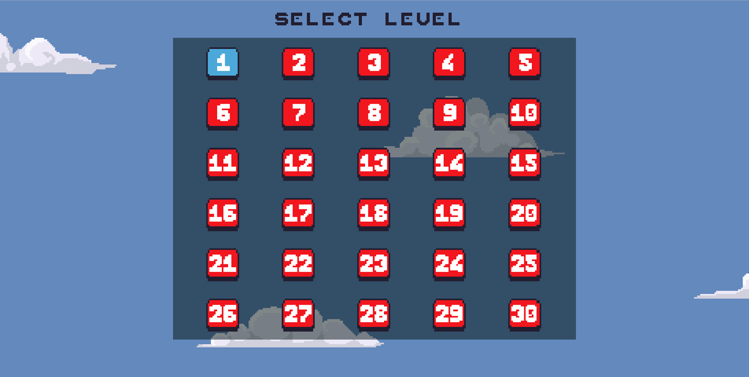 Slime Switch Game Level Select Screen Screenshot.