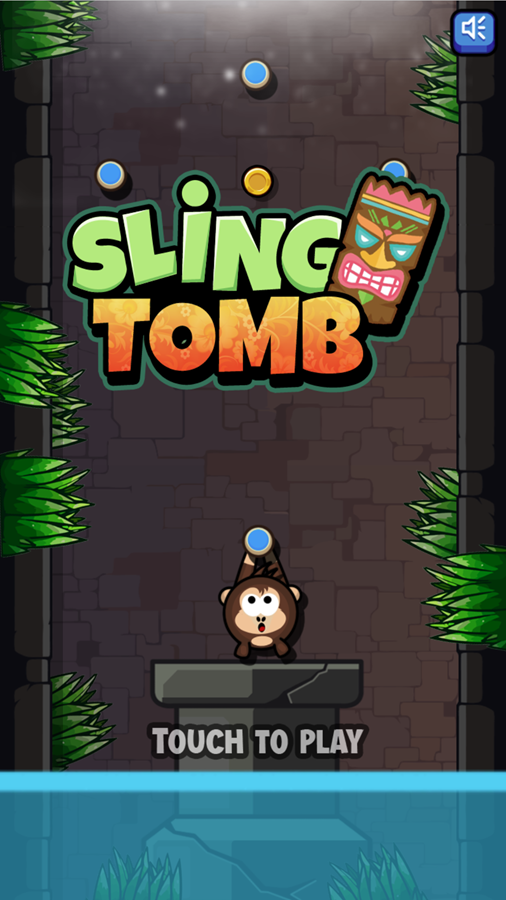 Sling Tomb Game Welcome Screen Screenshot.