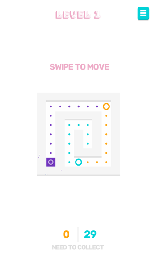 Slip Blocks Game Level Start Screenshot.