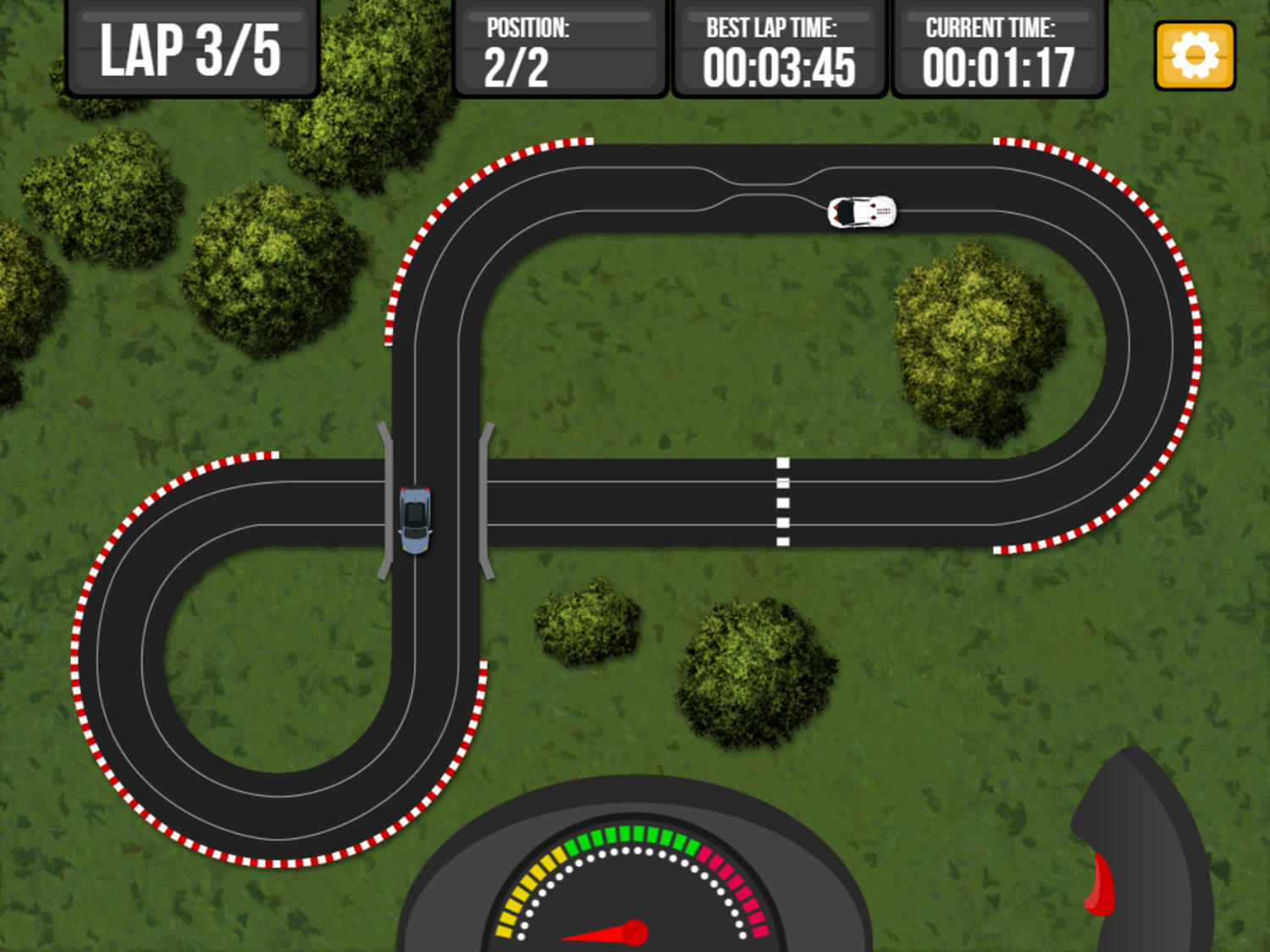 Slot Car Challenge Game Play Screenshot.