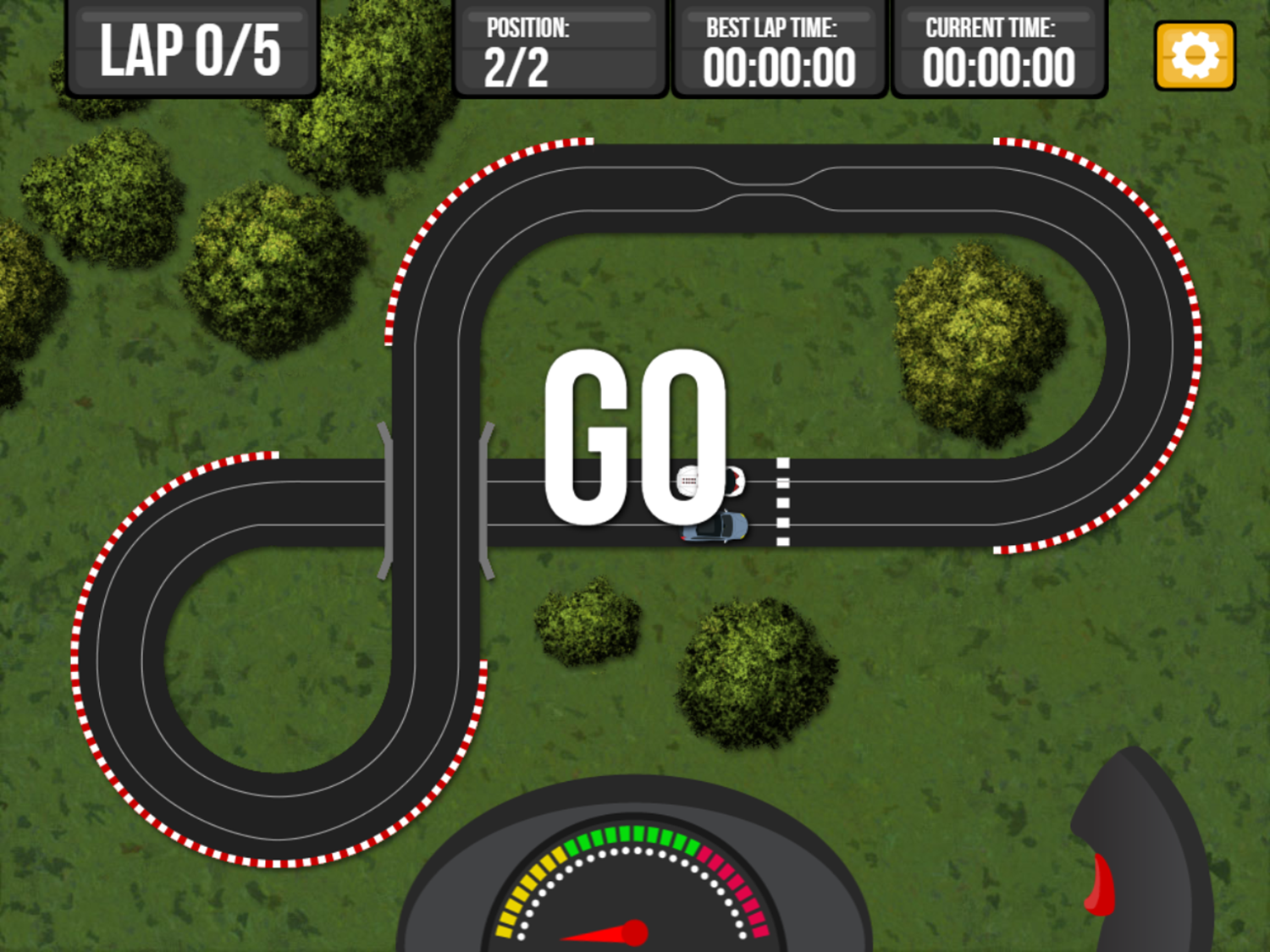 Slot Car Challenge Game Start Screenshot.