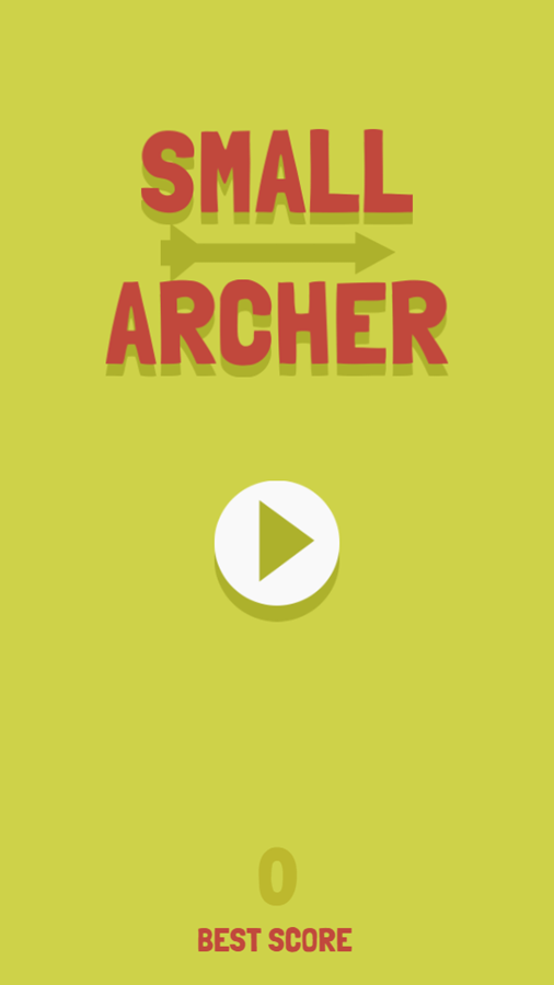 Small Archer Game Welcome Screen Screenshot.