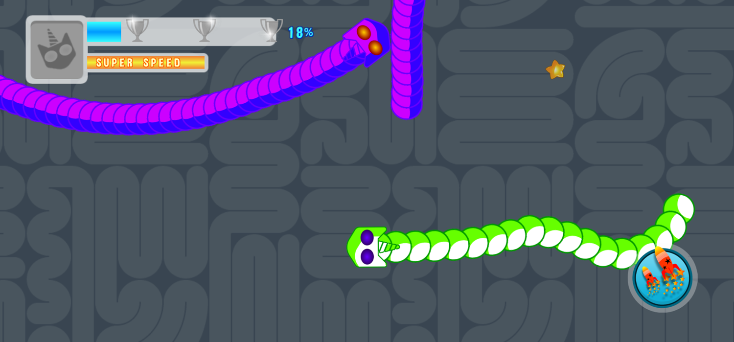 Smart Slither Game Enemy Score Screenshot.