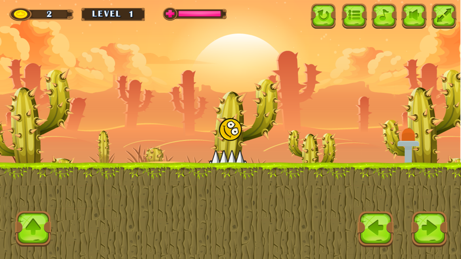 Smiley Ball Game Level Play Screenshot.