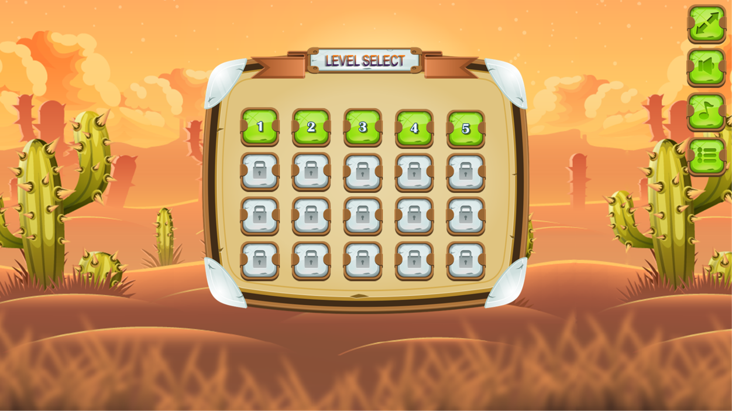 Smiley Ball Game Level Select Screenshot.