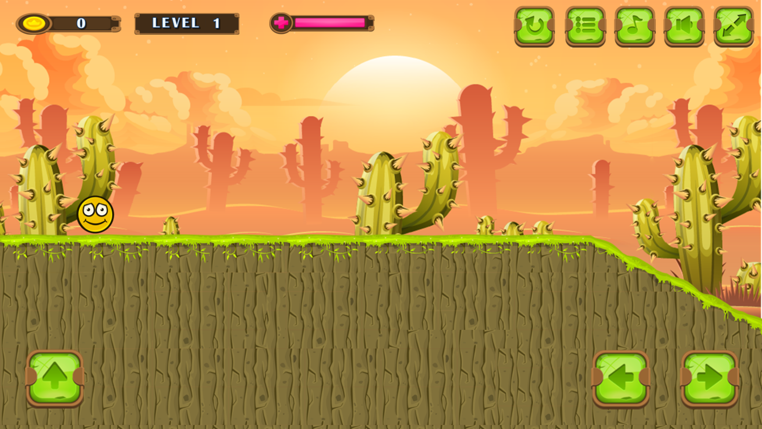 Smiley Ball Game Level Start Screenshot.