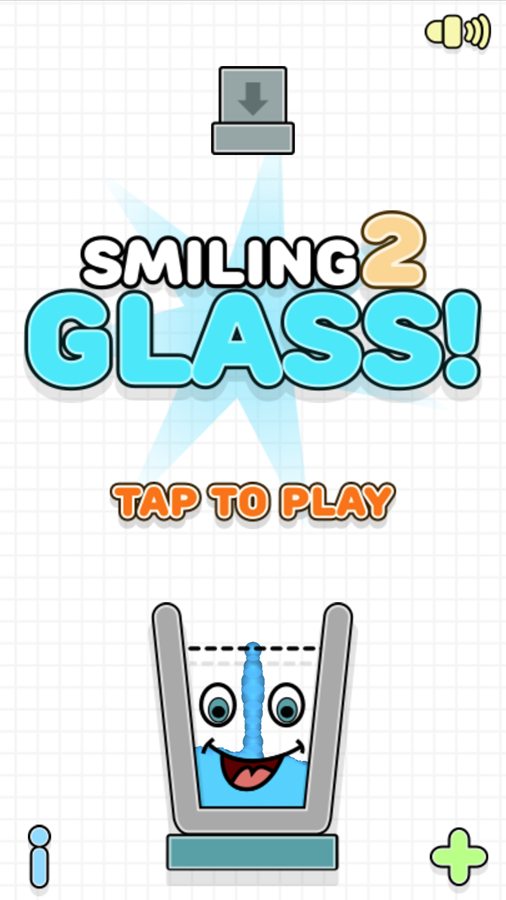 Smiling Glass 2 Game Welcome Screen Screenshot.