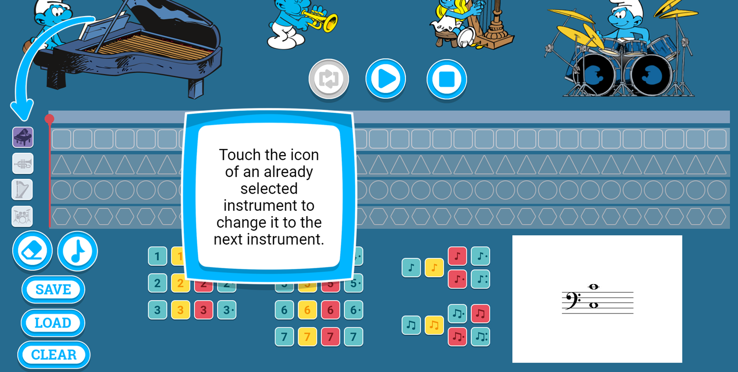 Smurfs Music Changing Instrument Order Screenshot.