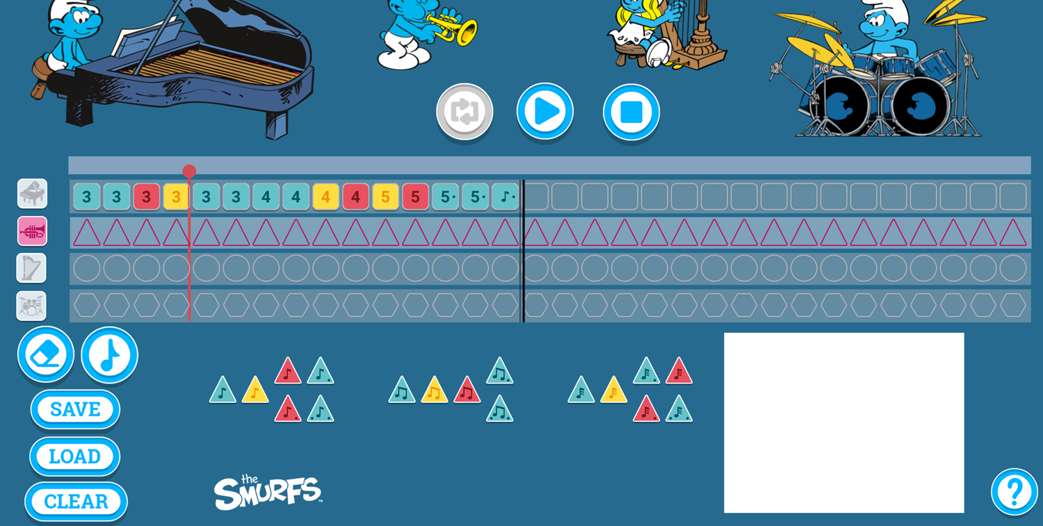 Smurfs Music Trumpet Line Screenshot.