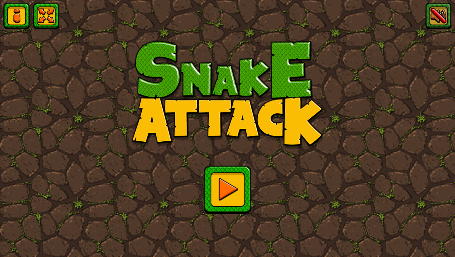 Snake Attack Welcome Screen Screenshot.