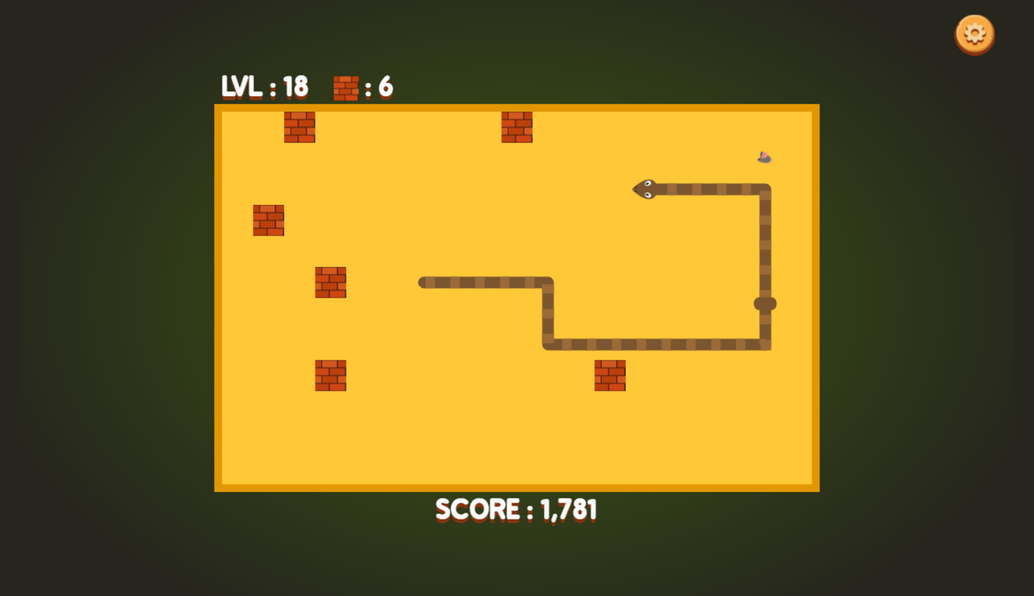 Snake Game Play Screenshot.