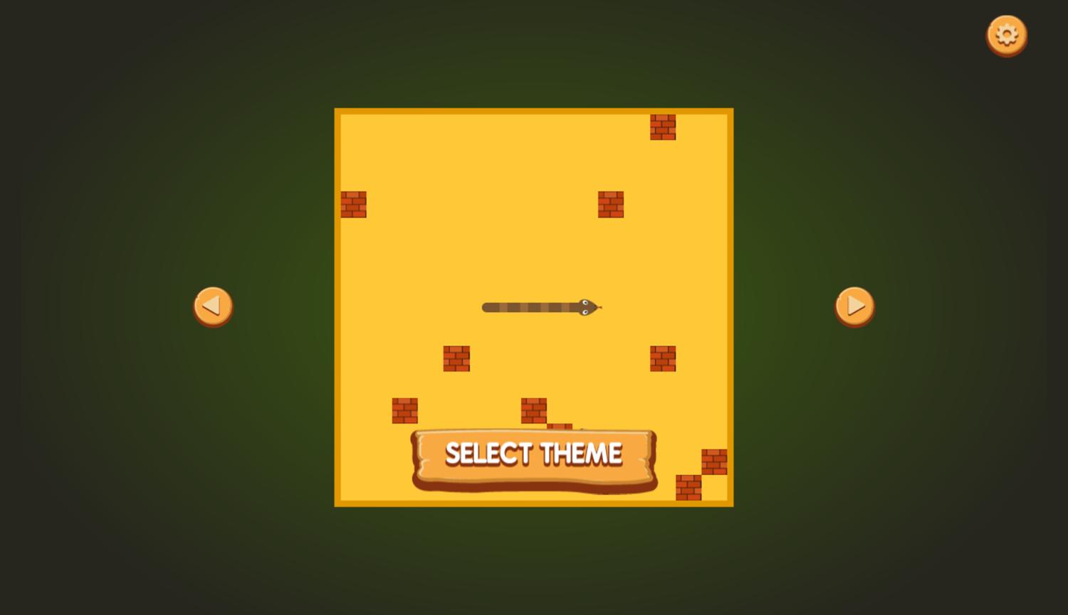 Snake Game Select Theme Screenshot.