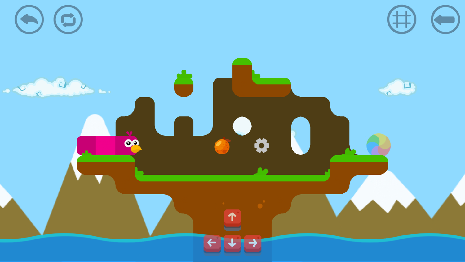 SnakeFalls Game Level Start Screenshot.