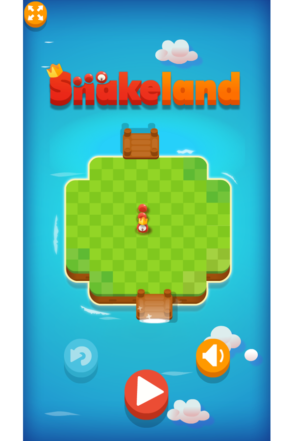 Snakeland Game Welcome Screenshot.