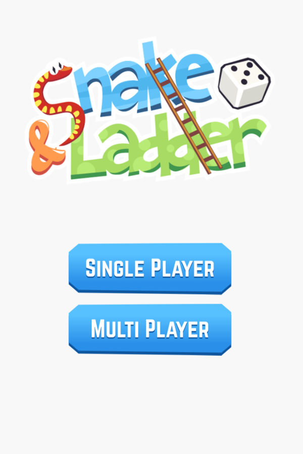 Snakes and Ladders Welcome Screen Screenshot.