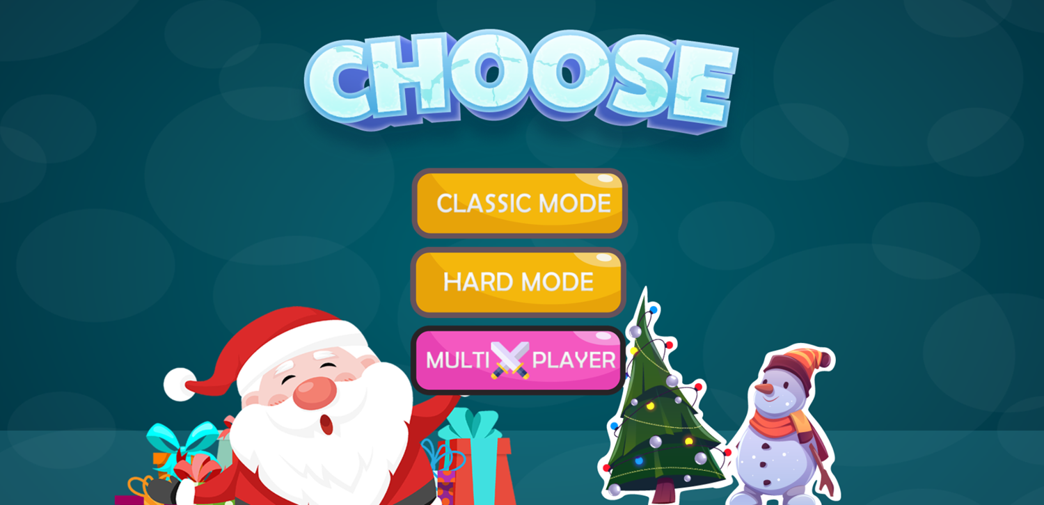 Snaklaus Game Mode Select Screen Screenshot.