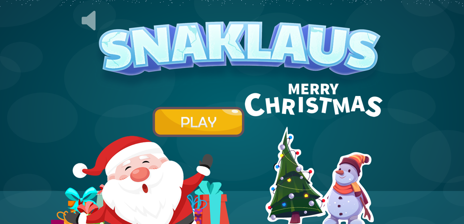 Snaklaus Game Welcome Screen Screenshot.