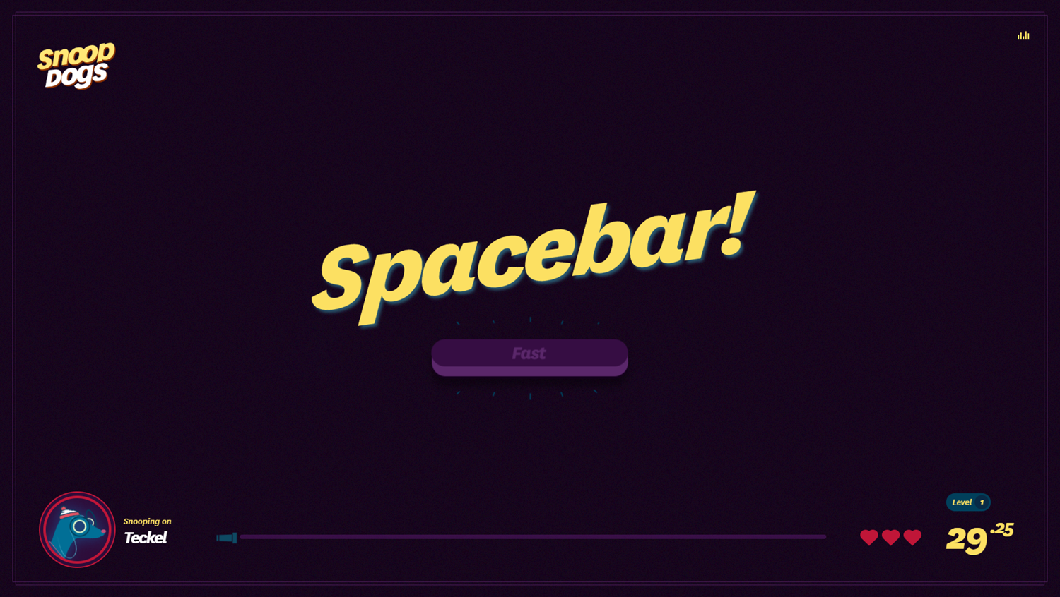 Snoop Dogs Game Spacebar Screenshot.