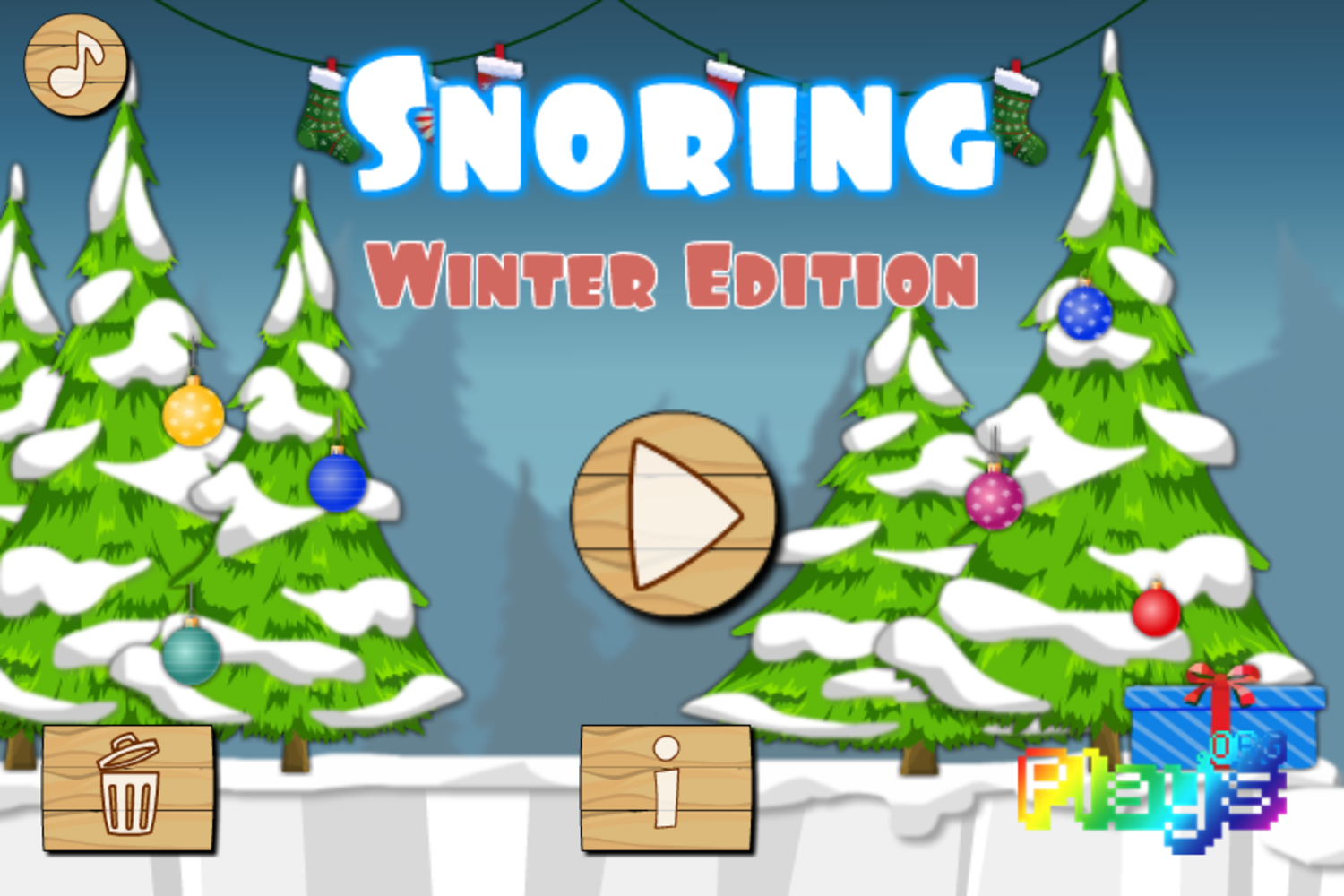 Snoring Winter Edition Welcome Screen Screenshot.