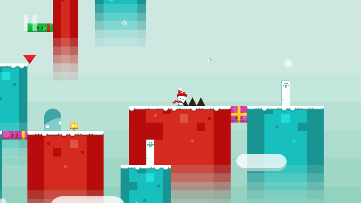 Snowball Christmas World Game Over Screenshot.