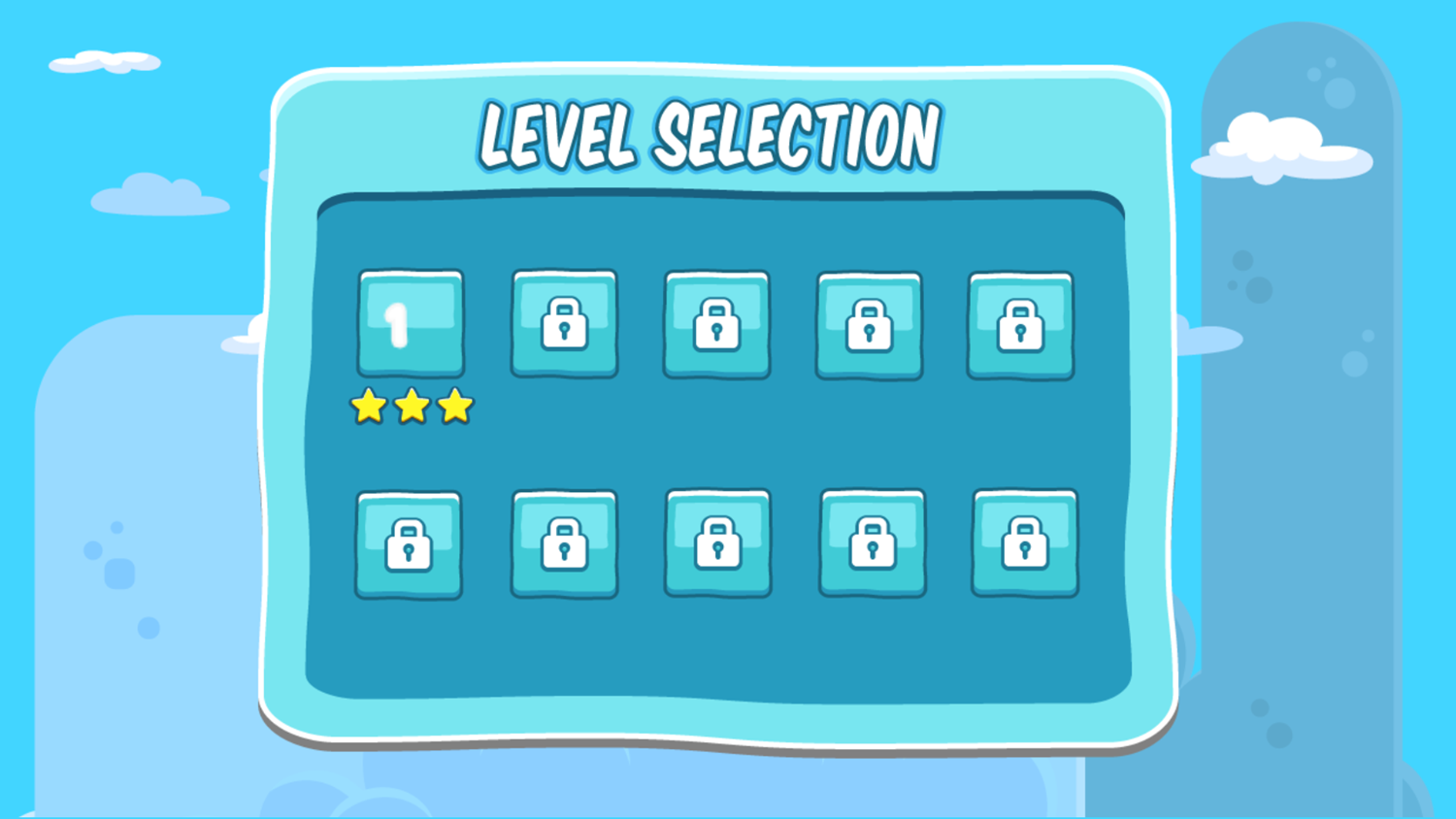 Snowland Adventure Game Level Select Screenshot.